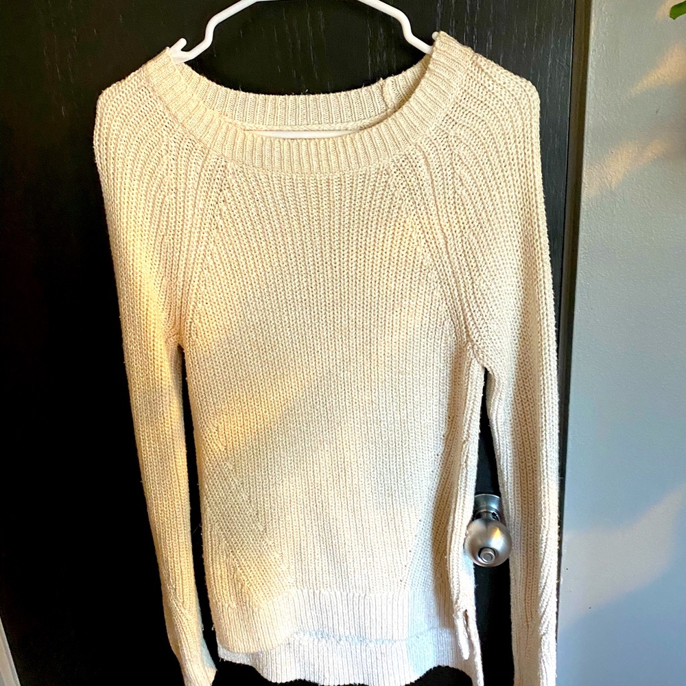 Abercrombie and Fitch cream sparkle sweater